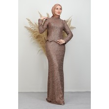 Melida Takım Abiye Kahve