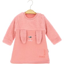 Crassi Kız Bebek Elbise Dance Bunny Nakışlı Kışlık Şardonlu