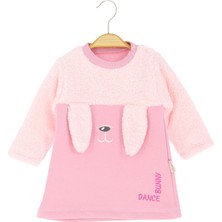 Crassi Kız Bebek Elbise Dance Bunny Nakışlı Kışlık Şardonlu