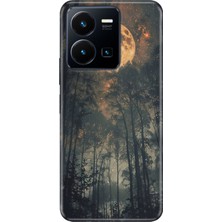 Vivo Y22S Y35 Kılıf Desenli Baskılı Tpu Rubber Kapak Korkutan Orman