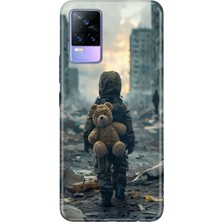 Vivo V21E Kılıf Desenli Baskılı Tpu Rubber Kapak Savaşa Hayır