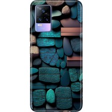 Senada Vivo V21E Kılıf Desenli Baskılı Tpu Rubber Kapak Dekor Taşlar