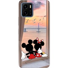 Vivo Y15S Kılıf Desenli Baskılı Tpu Rubber Kapak Sevimli Aşıklar