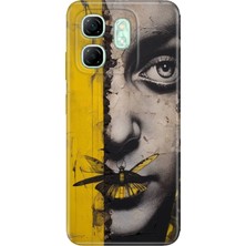 Senada Infinix Hot 50I - Smart 9 Kılıf Desenli Baskılı Tpu Rubber Kapak Kelebek