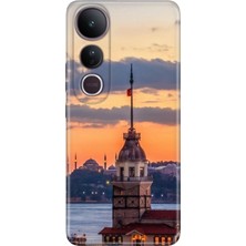 Senada Vivo V50 Lite Kılıf Desenli Baskılı Tpu Rubber Kapak Kız Kulesi