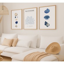 Voba Store 3 Parça Minimalist Çerçeve Görünümlü Mdf Tablo Seti-63