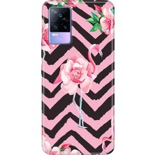 Senada Vivo V21E Kılıf Desenli Baskılı Tpu Rubber Kapak Flamingo