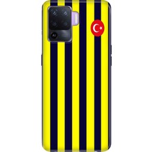 Senada Oppo Reno 5 Lite Kılıf Desenli Baskılı Tpu Rubber Kapak Çubuklu Forma