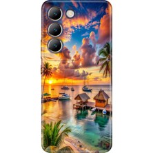 Senada Vivo V30 Lite Kılıf Desenli Baskılı Tpu Rubber Kapak Beach Summer
