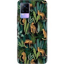 Vivo V21E Kılıf Desenli Baskılı Tpu Rubber Kapak Vahşi Sanat