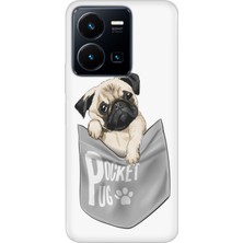 Vivo Y22S Y35 Kılıf Desenli Baskılı Tpu Rubber Kapak Pocket Pug