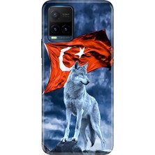 Adasena Vivo Y21S Kılıf Desenli Baskılı Tpu Rubber Kapak Türk Tc