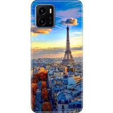 Vivo Y15S Kılıf Desenli Baskılı Tpu Rubber Kapak Pariste Bir Gün