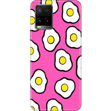 Vivo Y32 Y33S Kılıf Desenli Baskılı Tpu Rubber Kapak Pink Eggs