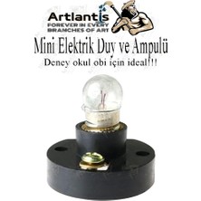 Artlantis Mini Duy ve Mini Ampul 1 Adet Elektrik Deney Duyu ve Ampulü 2.5 V Amup Yuvası Devre Proje Etkinlik Okul Sınıf