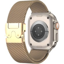 MobaxAksesuar Apple Watch 44/45/46/49MM Kordon Titanyum Kelebek Klipsli Milano Loop 121 2/3/4/5/6/se/7/8/9/10/11/ultra