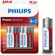 LR03P6BP/10 LR03 1.5 Volt 4+2 Alkaline Aaa Ince Kalem (6'lı Paket)