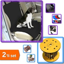 Hereveoyuncak Evcil Hayvan Su Geçirmez Tekli Koltuk Kılıfı + Mini Silindir Eğlenceli Renkli Oyuncak - 2li Set U0J4