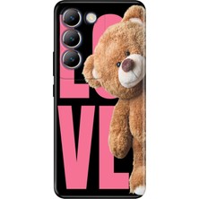 Vivo V30 Lite Kılıf Desenli Baskılı Tpu Rubber Kapak Love Teddy
