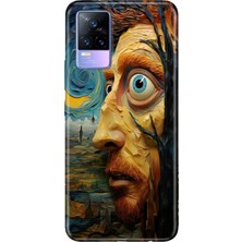 Adasena Vivo V21E Kılıf Desenli Baskılı Tpu Rubber Kapak Nft