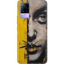 Senada Vivo V21E Kılıf Desenli Baskılı Tpu Rubber Kapak Kelebek