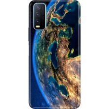Adasena Vivo Y11S Y20 Y20S Kılıf Desenli Baskılı Tpu Rubber Kapak World Night