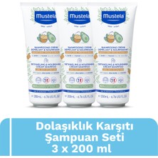 Mustela Dolaşıklık Karşıtı Kolay Tarama Sağlayan Besleyici  Şampuan 200 ml 3'lü Set