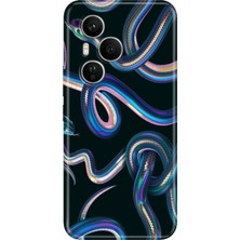 Senada Honor 400 Pro Kılıf Desenli Baskılı Tpu Rubber Kapak Fosforlu Yılan