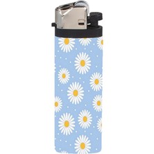 Papatya Kolaj Mavi Full Kaplamalı Gazlı Çakmak