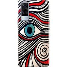 Senada Vivo Y51 Kılıf Desenli Baskılı Tpu Rubber Kapak Karma Göz