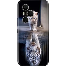 Senada Honor 400 Pro Kılıf Desenli Baskılı Tpu Rubber Kapak Big Cat