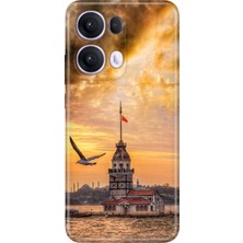 Senada Oppo Reno 13 Pro Kılıf Desenli Baskılı Tpu Rubber Kapak Kız Kulesinde