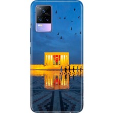 Senada Vivo V21E Kılıf Desenli Baskılı Tpu Rubber Kapak Atam Anıtkabir