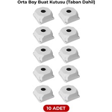 RBOX WX9 Beyaz, Kamera Montaj, Orta Boy, Buat, Taban Dahil 10lu Paket