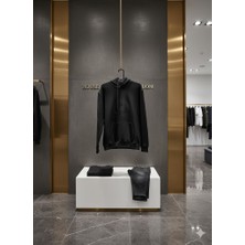 Siyah Kapüşonlu Sweatshirt