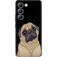 Vivo V30 Lite Kılıf Desenli Baskılı Tpu Rubber Kapak Minnoş Pug