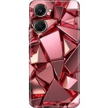 Vivo Y18 Kılıf Desenli Baskılı Tpu Rubber Kapak Pembe Deco