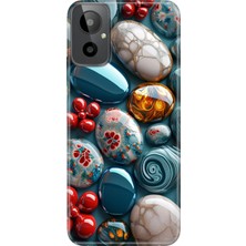 Senada General Mobile Gm 23-Se Kılıf Desenli Baskılı Tpu Rubber Kapak Çakıl Taşları