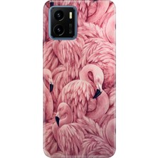 Senada Vivo Y15S Kılıf Desenli Baskılı Tpu Rubber Kapak Flamingo Pattern