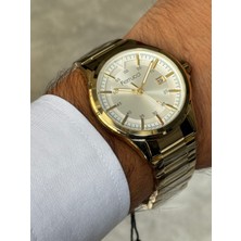 Ferrucci Altın Renk Beyaz Kadranlı Tarihli Erkek Saati