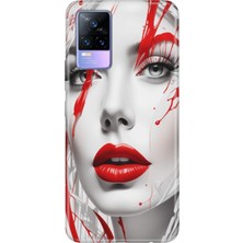 Vivo V21E Kılıf Desenli Baskılı Tpu Rubber Kapak Lady