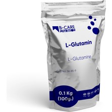 B-Care Nutrition L-Glutamin (L-Glutamine) Toz Hammadde Saf-Katkısız-Aromasız 0.1 kg (100G.)