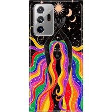 Senada Samsung Galaxy Note 20 Ultra Kılıf Desenli Baskılı Tpu Rubber Kapak Ay Kız