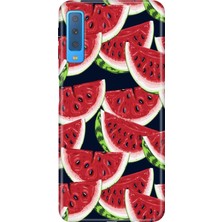 Senada Samsung Galaxy A7 2018 Kılıf Desenli Baskılı Tpu Rubber Kapak Karpuz
