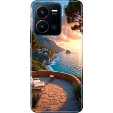 Vivo Y22S Y35 Kılıf Desenli Baskılı Tpu Rubber Kapak Seninle Burada
