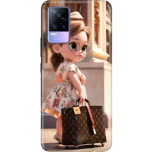 Vivo V21E Kılıf Desenli Baskılı Tpu Rubber Kapak LV12