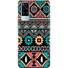 Senada Vivo Y51 Kılıf Desenli Baskılı Tpu Rubber Kapak Etnik
