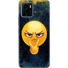 Senada Vivo Y15S Kılıf Desenli Baskılı Tpu Rubber Kapak Emojixx