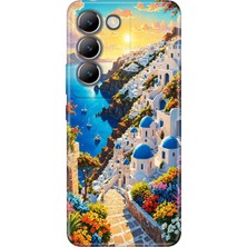 Vivo V30 Lite Kılıf Desenli Baskılı Tpu Rubber Kapak Santorini