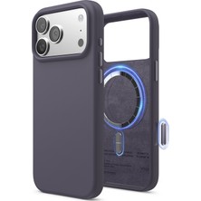 Elago iPhone 17 Pro Max 6.9 Manyetik Silikon Kılıf– Magsafe Uyumlu Premium Yumuşak Dokulu  Koyu Mor